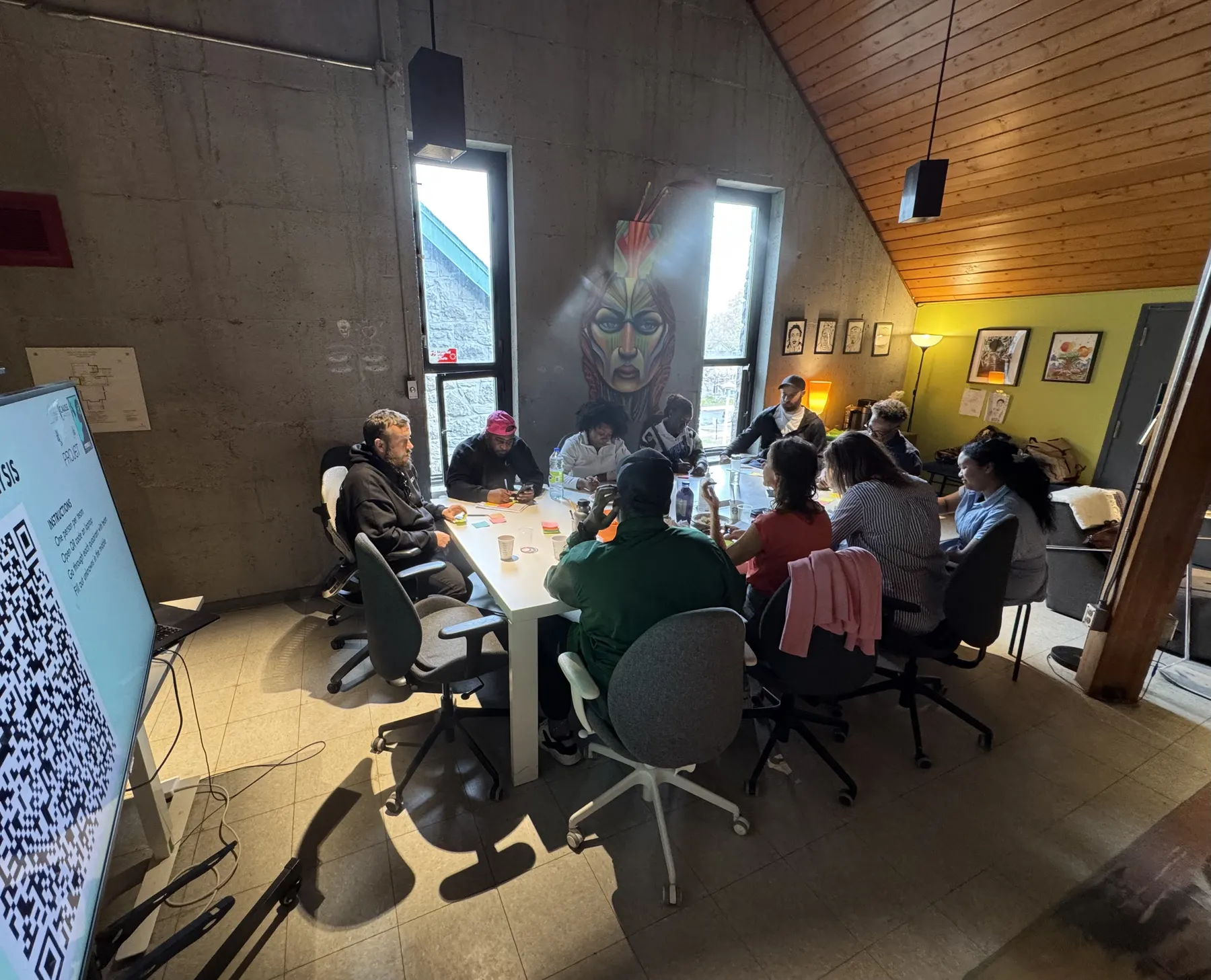Program team and participants gathered for reflection during Cycle 2